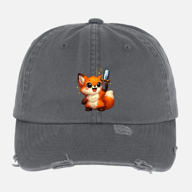 Kawaii Fuchs Flexfit Vintage Destroyed Cap