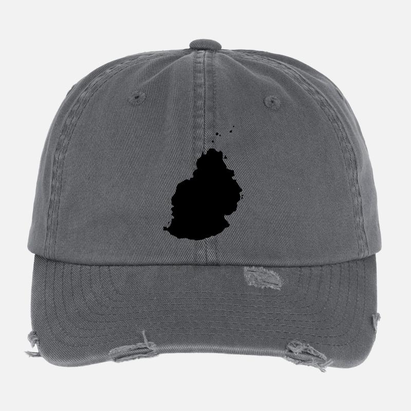 Mauritius map Flexfit Vintage Destroyed Cap
