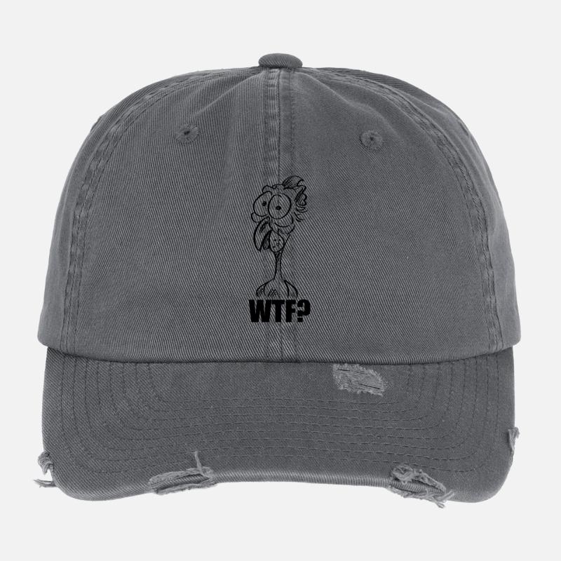 C’est quoi ce bordel ? Chicken Head - Mème comique drôle Casquette vintage effet usé Flexfit