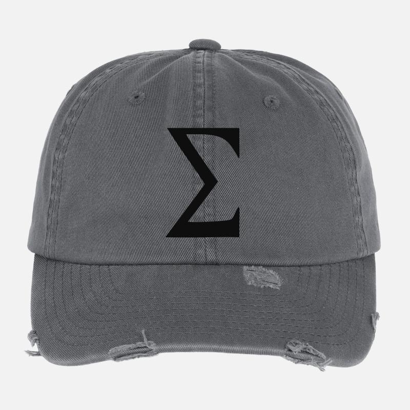 Sigma - Signe de somme Casquette vintage effet usé Flexfit