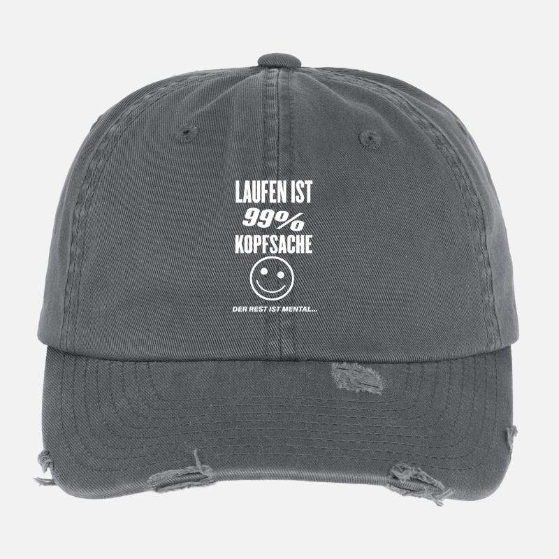 Laufen ist Kopfsache Flexfit Vintage Destroyed Cap
