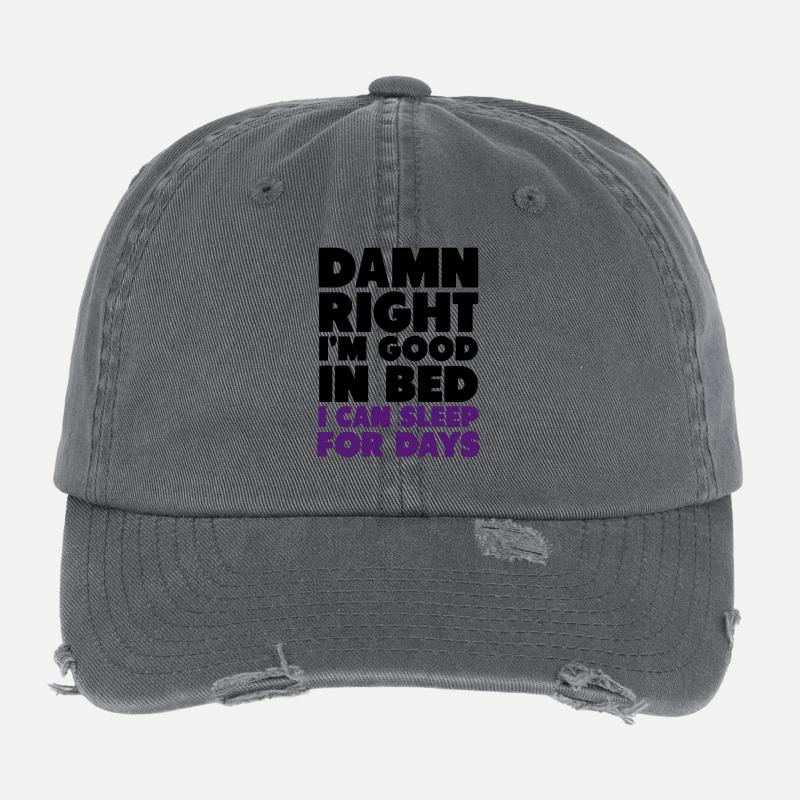 Bon dans le lit énonciations drôles Casquette vintage effet usé Flexfit