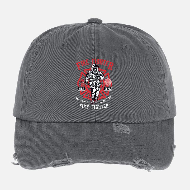 pompier pompier service d'incendie de Noël Casquette vintage effet usé Flexfit