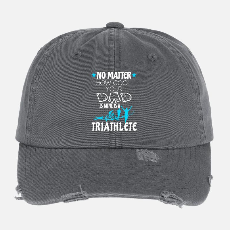 Triathlon - My dad is triathlete Flexfit Vintage Destroyed Cap