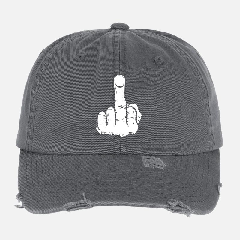 Middle finger! present Flexfit Vintage Destroyed Cap