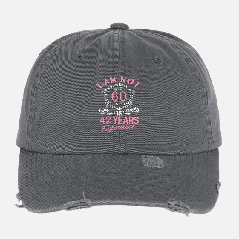 Ich bin nicht 60 Ich bin 18 mit 42 Jahren Erfahrung 1959 Flexfit Vintage Destroyed Cap