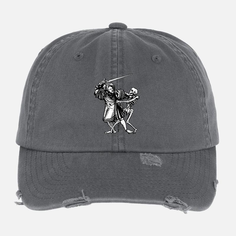 skeleton skelett bones knochen skull schaedel49 Flexfit Vintage Destroyed Cap
