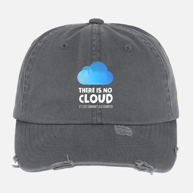 there is no cloud it's just someone else computer Flexfit Vintage Destroyed Cap