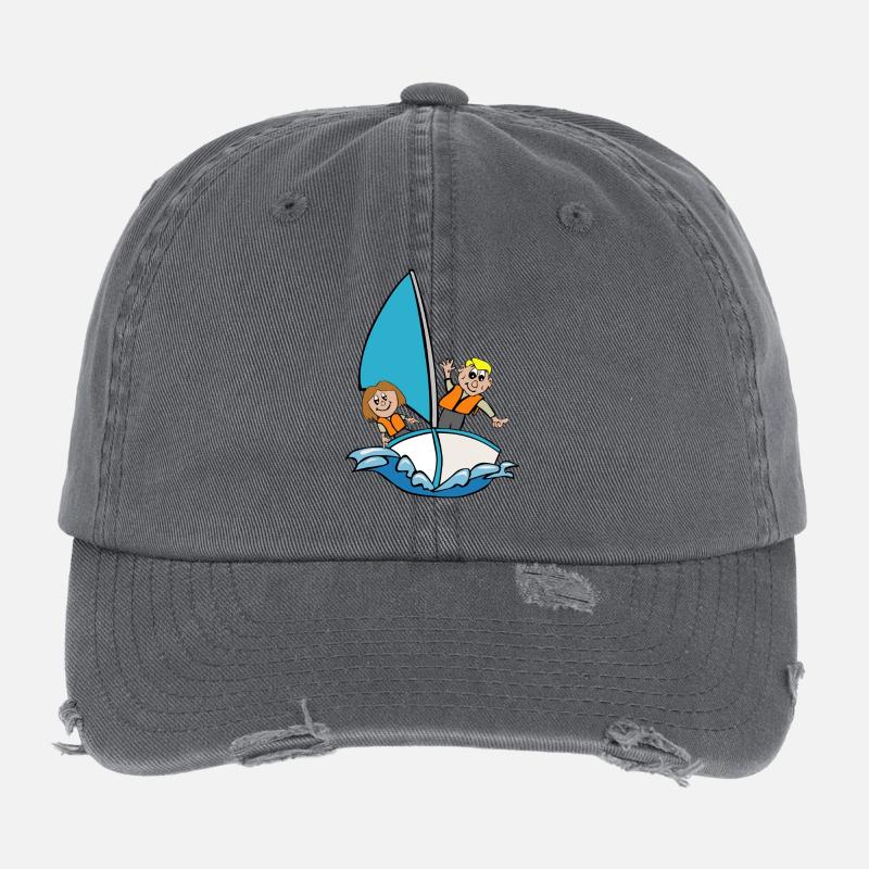 sailboat Flexfit Vintage Destroyed Cap