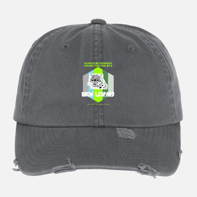 Sois un cadeau de neige léopard Casquette vintage effet usé Flexfit