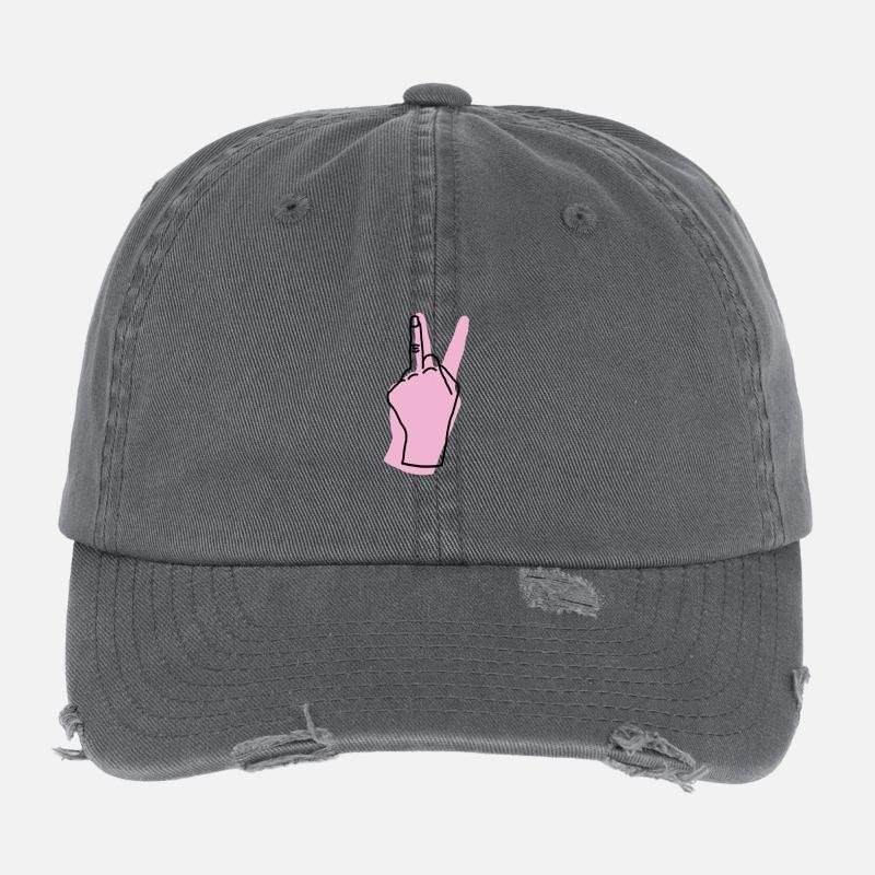 peace rosa Flexfit Vintage Destroyed Cap
