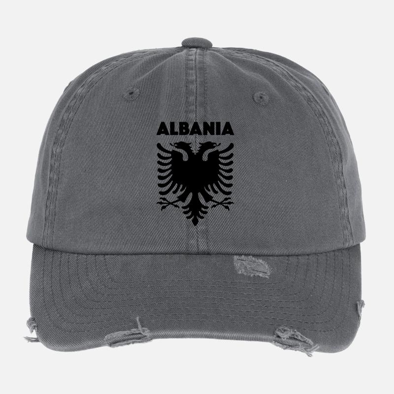 Albania schwarz Flexfit Vintage Destroyed Cap