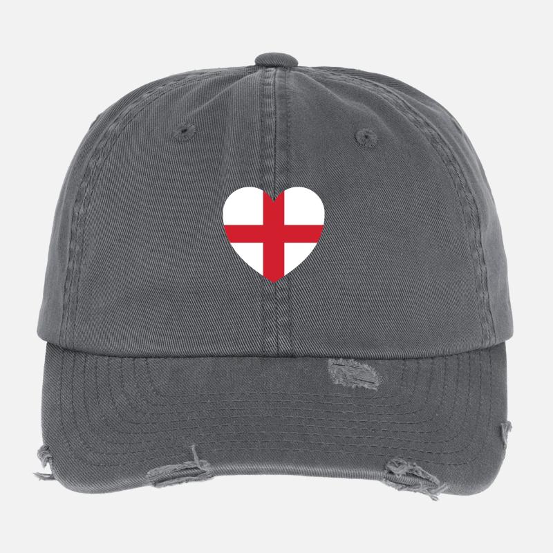 Herz von England Flexfit Vintage Destroyed Cap