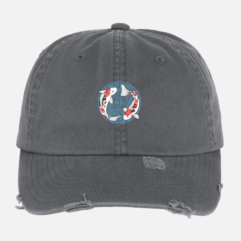 Koi circle Casquette vintage effet usé Flexfit