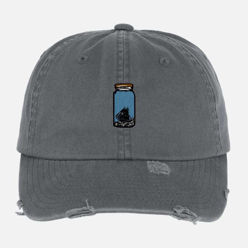 Das Piratenschiff in der Flasche Flexfit Vintage Destroyed Cap