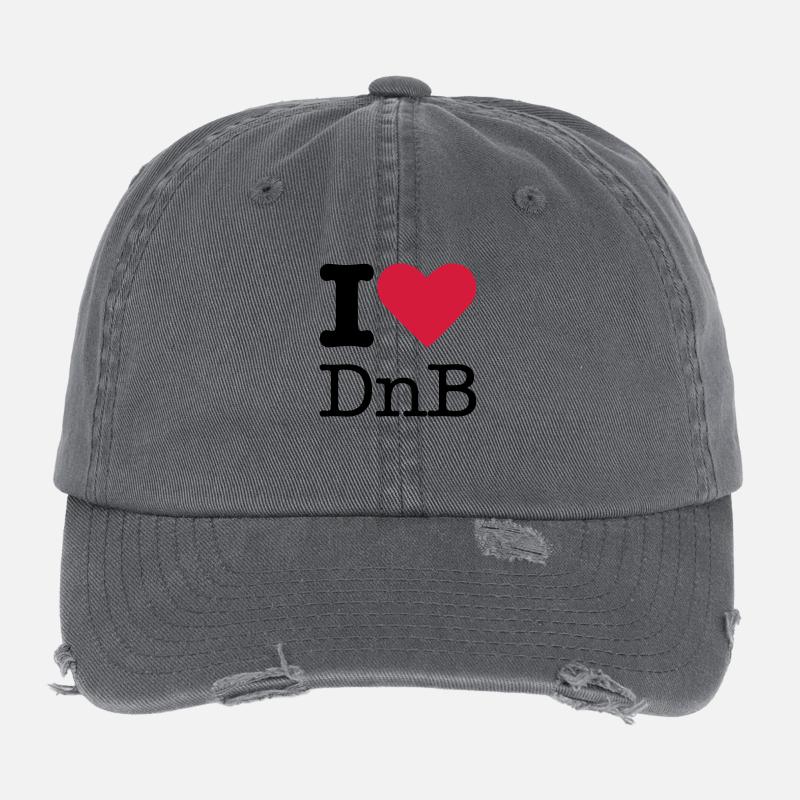 J'aime DnB Casquette vintage effet usé Flexfit