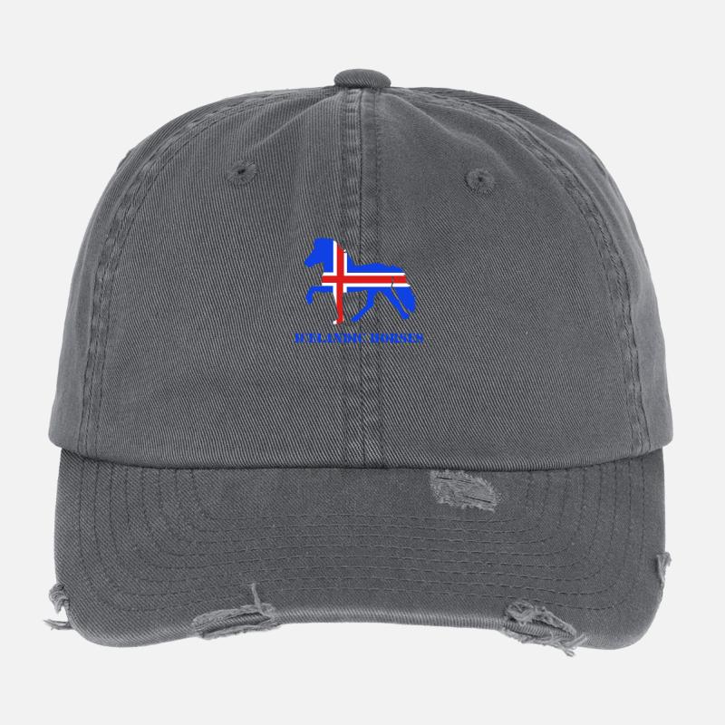 tölt flag Flexfit Vintage Destroyed Cap