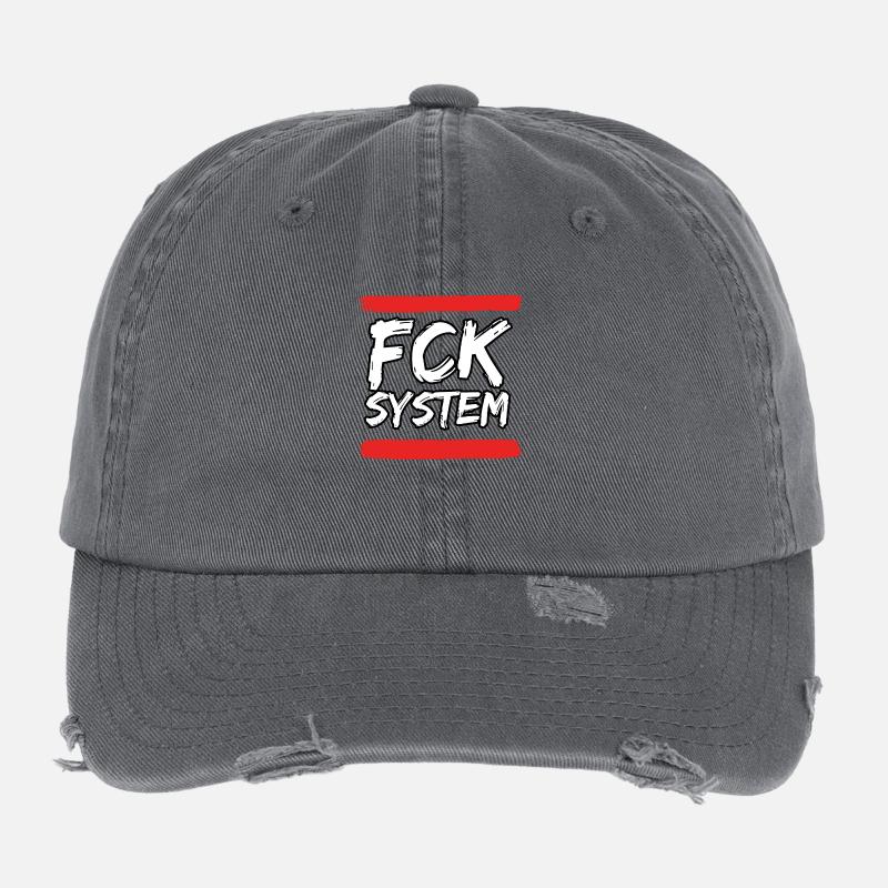 FCK SYSTEM Flexfit Vintage Destroyed Cap