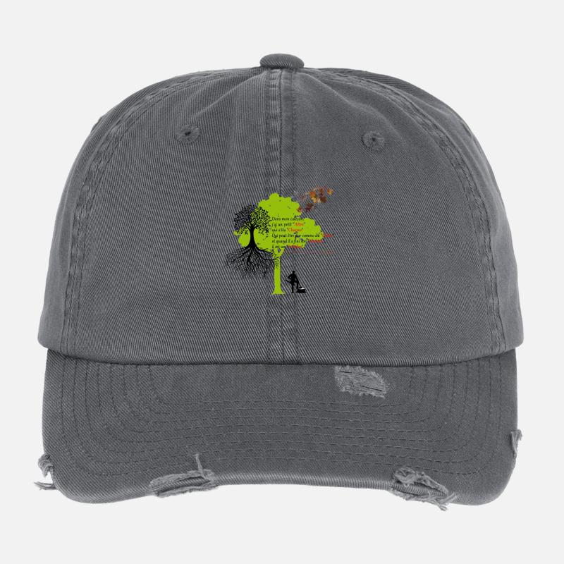 homme_arbres Casquette vintage effet usé Flexfit