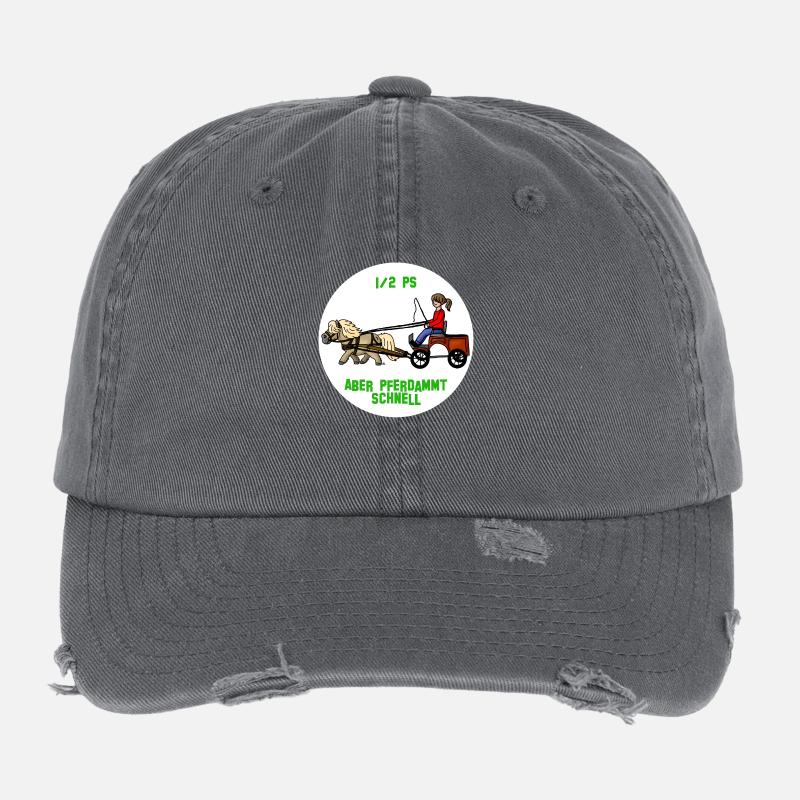 Pferdammt schnell Flexfit Vintage Destroyed Cap