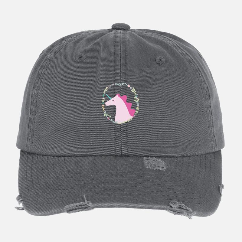 Unicorn - Flexfit Vintage Destroyed Cap - Dunkelgrau