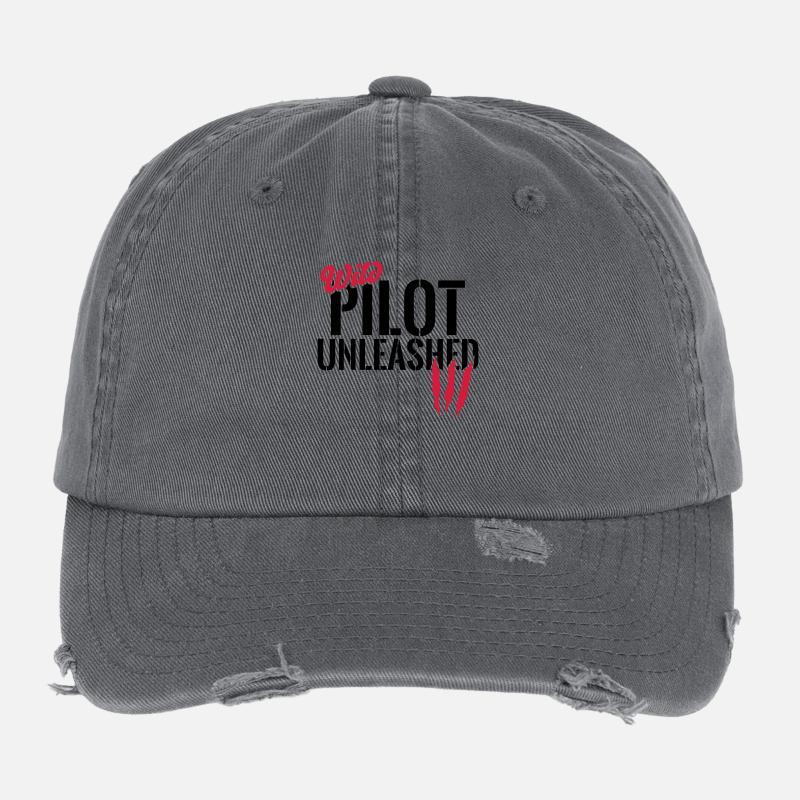 Wild pilot unleashed Flexfit Vintage Destroyed Cap