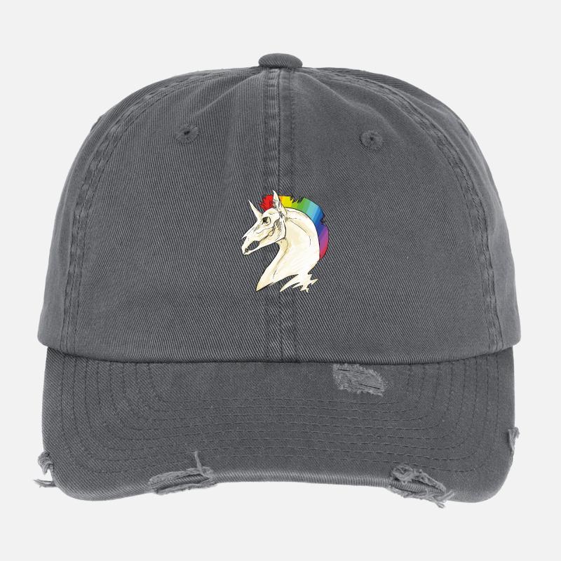 Einhorn Schädel Flexfit Vintage Destroyed Cap