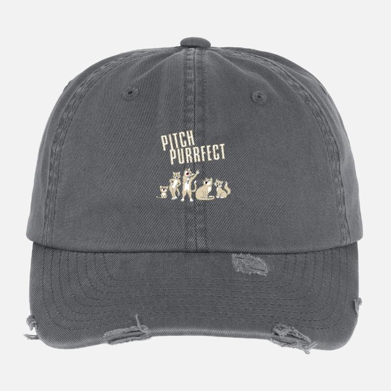 Pitch Purrfect Flexfit Vintage Destroyed Cap