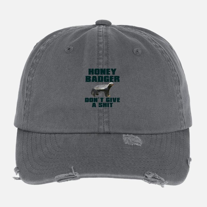 Honig-Dachs geben nicht ein Bumsen Flexfit Vintage Destroyed Cap