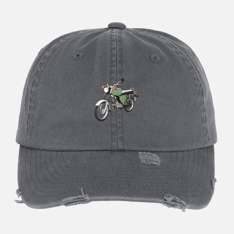 S50 gelbgruen Flexfit Vintage Destroyed Cap