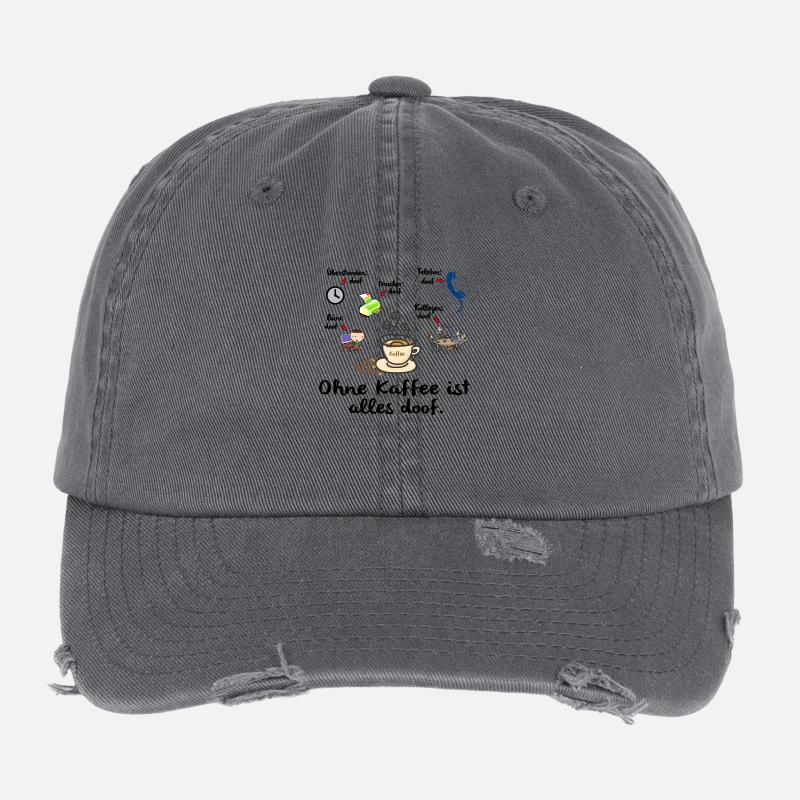 Ohne Kaffee Flexfit Vintage Destroyed Cap