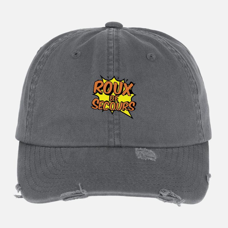ROUX DE SECOURS COMIC STYLE Casquette vintage effet usé Flexfit