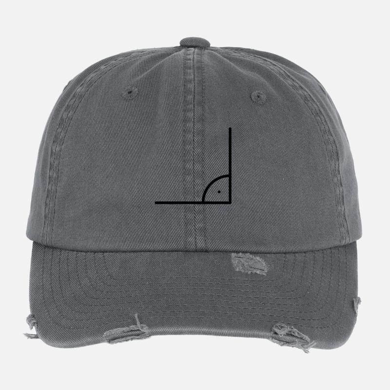 Mathematics icon - right angle Flexfit Vintage Destroyed Cap