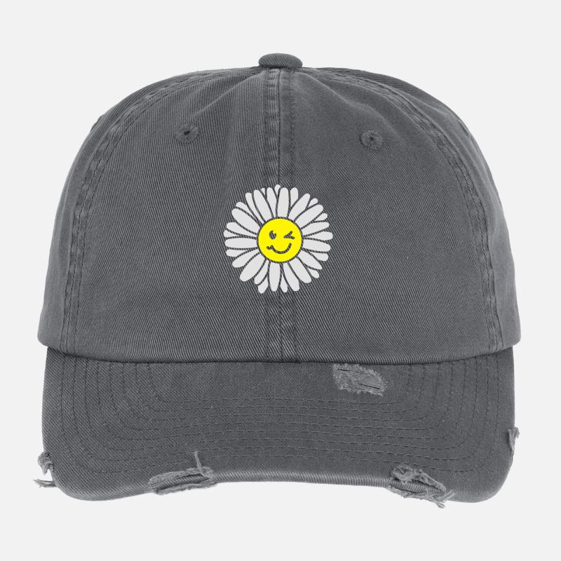 Gänseblümchen - Maßliebchen - Tausendschön Flexfit Vintage Destroyed Cap
