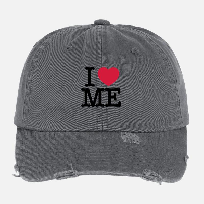 I Love Me Flexfit Vintage Destroyed Cap