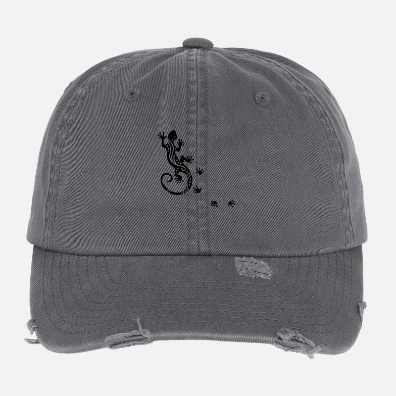 Gecko courant Ethno Casquette vintage effet usé Flexfit