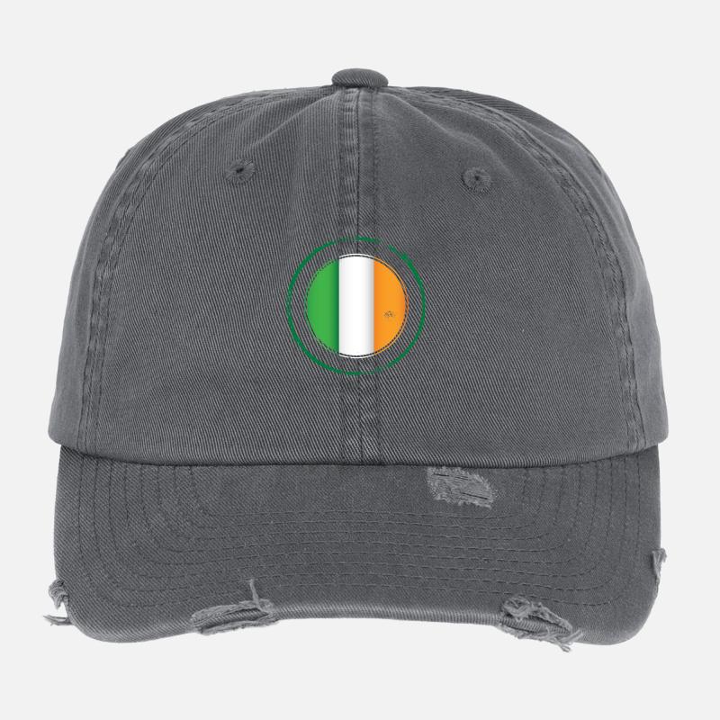 Drapeau irlandais en Casquette vintage effet usé Flexfit