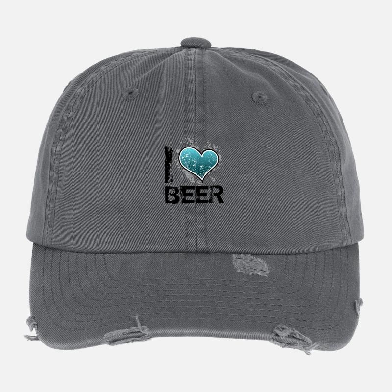j'aime la bière de Casquette vintage effet usé Flexfit