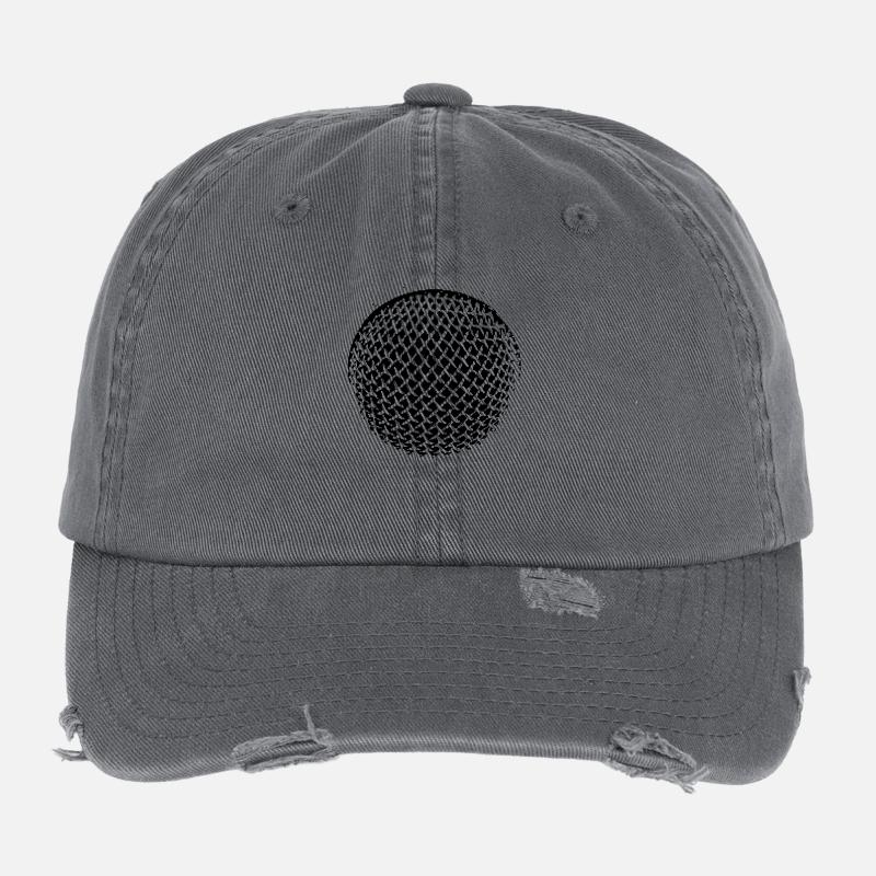 Microphone - Flexfit Vintage Destroyed Cap - dark grey