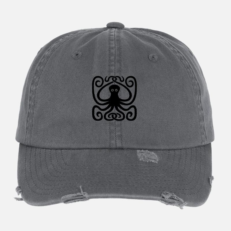 Octopus Flexfit Vintage Destroyed Cap