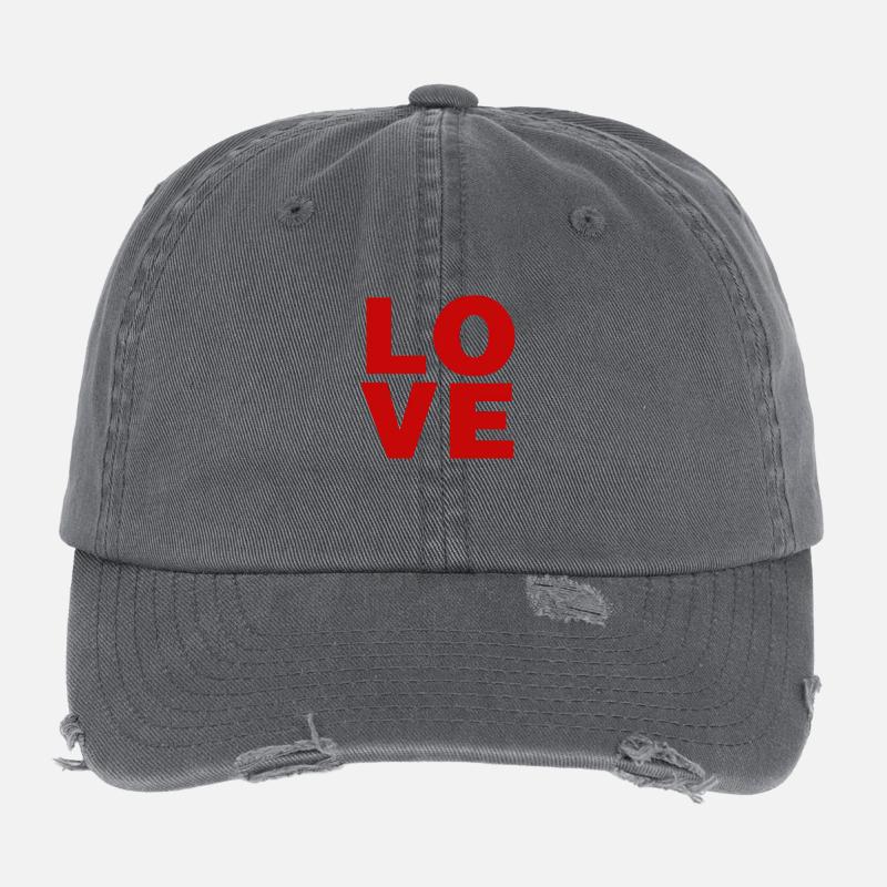 LIEBE Valentinstag Flexfit Vintage Destroyed Cap
