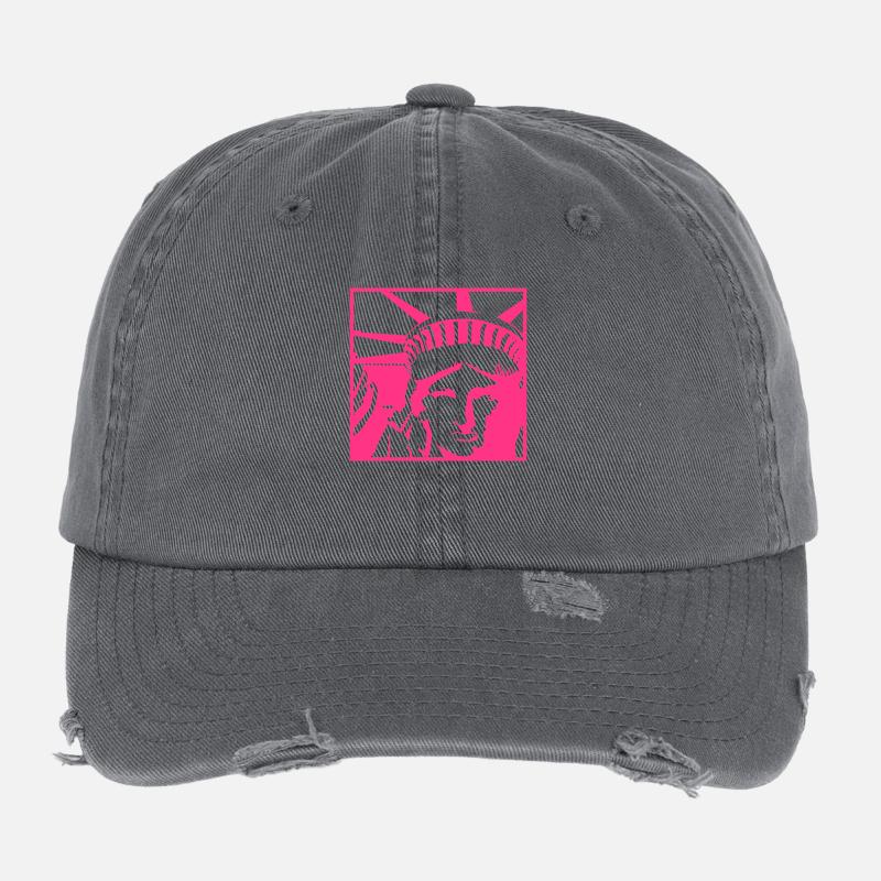 Statue de la Liberté Casquette vintage effet usé Flexfit
