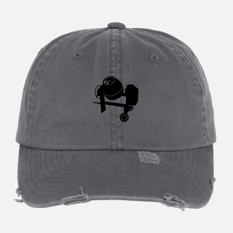 cement _mixer_b1 Flexfit Vintage Destroyed Cap