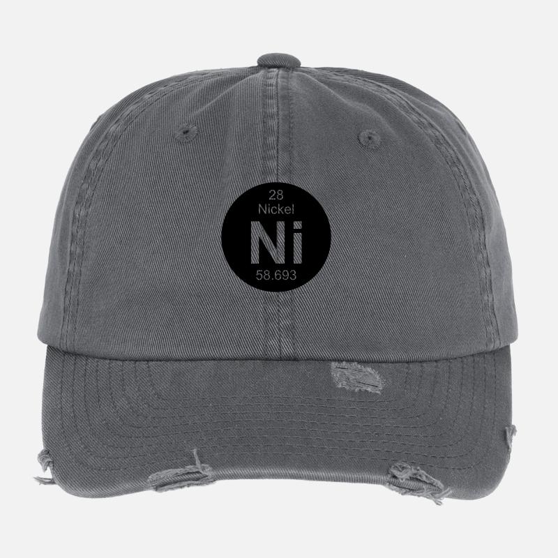 Nickel (Ni) (element 28) Flexfit Vintage Destroyed Cap