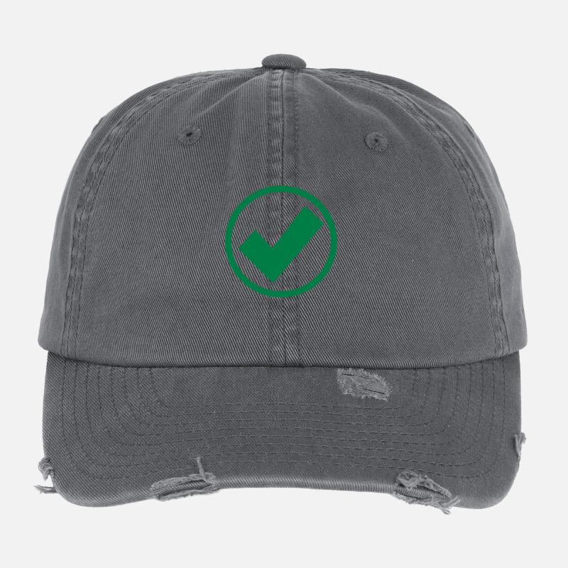 check mark Flexfit Vintage Destroyed Cap