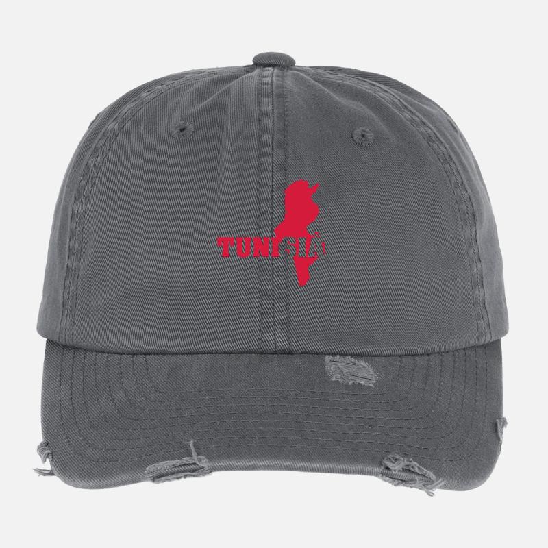 Tunisie (ID: 002004) Casquette vintage effet usé Flexfit