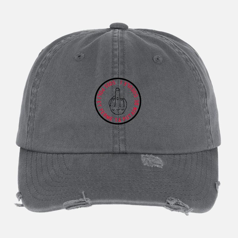 Ferme ta Gueule / Humour / Insulte / Doigt / Drole Casquette vintage effet usé Flexfit