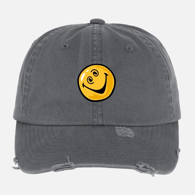 Smiley crazy Casquette vintage effet usé Flexfit