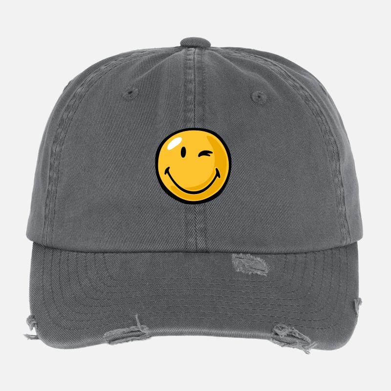 Smiley friendly Casquette vintage effet usé Flexfit