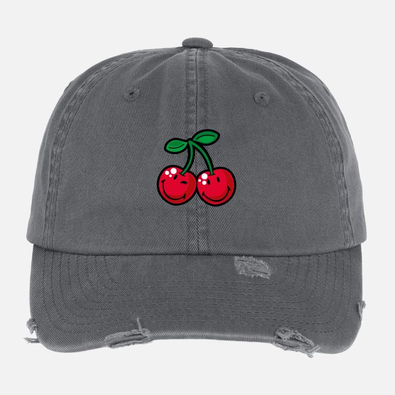 Smiley Cherries Flexfit Vintage Destroyed Cap